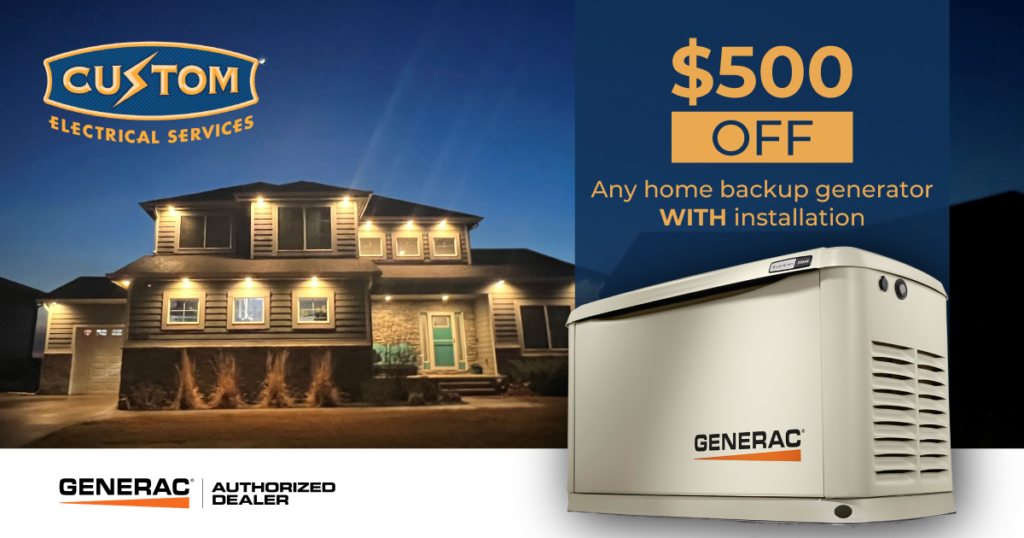 Generac Get $500 Off Any home generator with installation